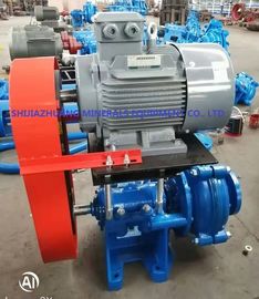 3 / 2 C Ahr Rubber Lined Slurry Pumps Siemens Electric Motor Connected By Belts &amp; Pulleys
